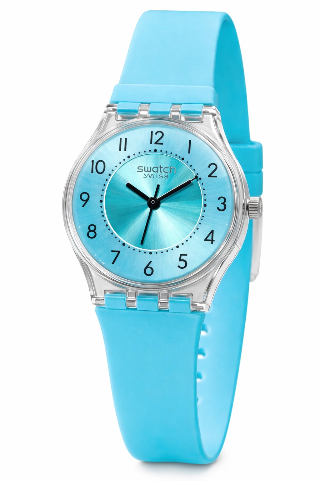 Montre tendance silicone bleu turquoise – Style Swatch