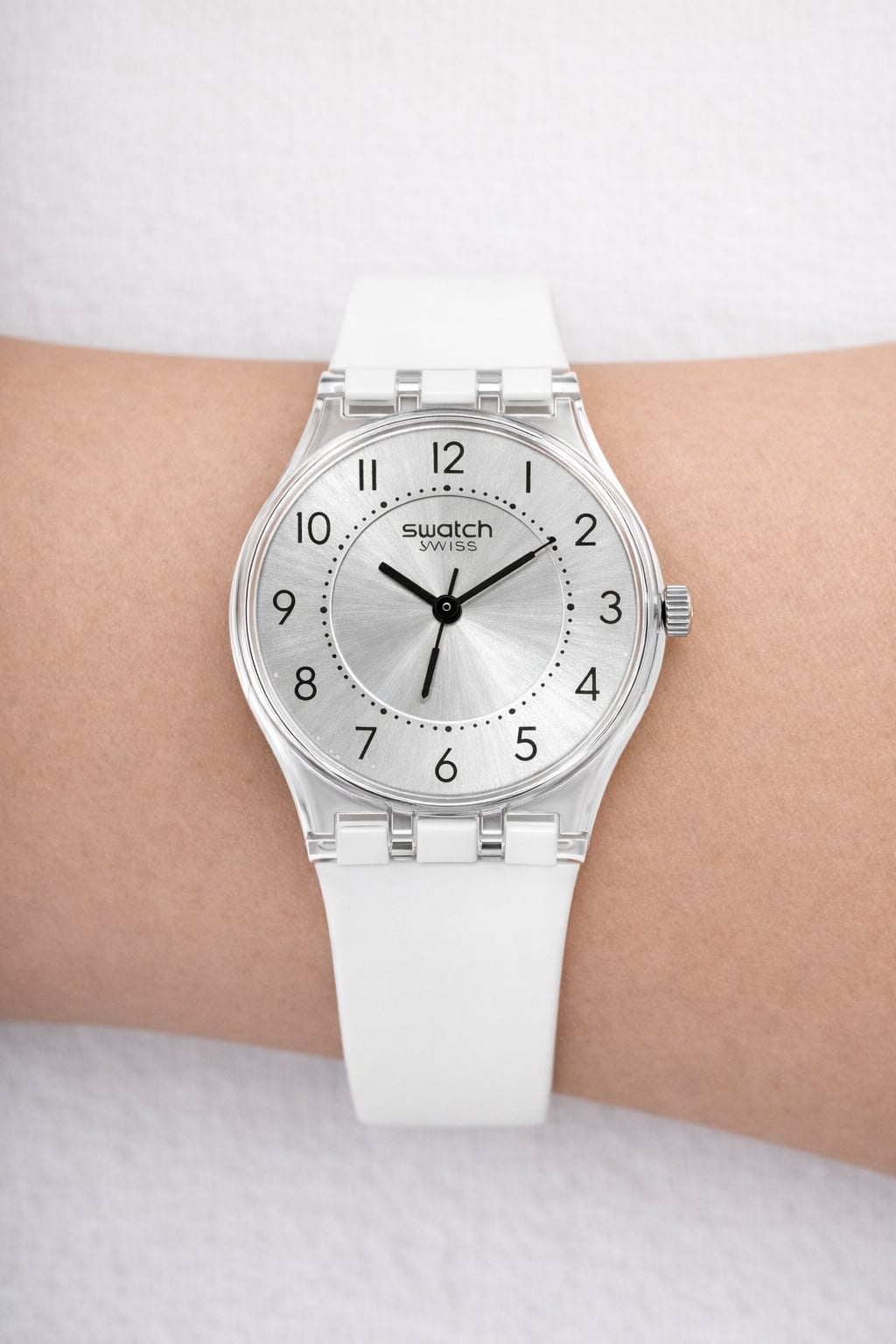 Montre tendance silicone blanche – Style Swatch