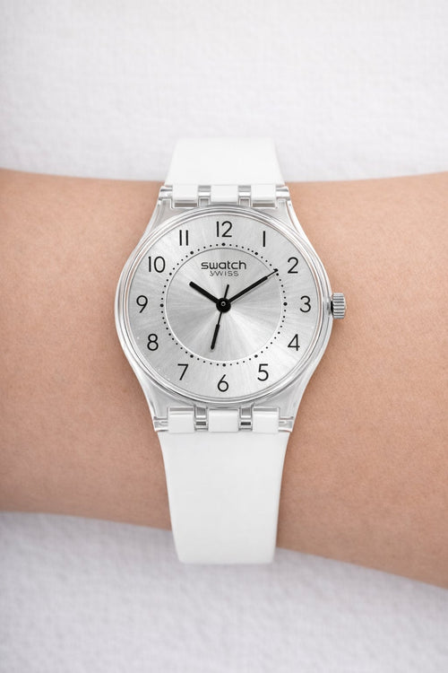 Montre tendance silicone blanche – Style Swatch